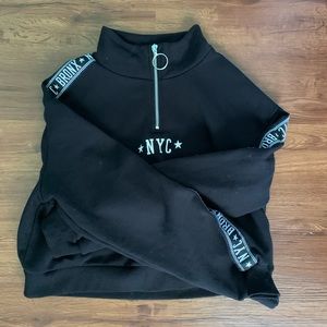 Cropped turtleneck sweater